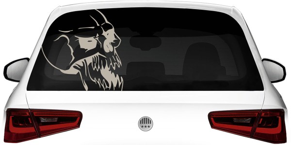 Autoaufkleber für die Heckscheibe mit Totenkopf