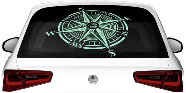 Preview: Heckscheibenaufkleber Windrose