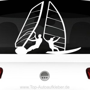 Autoaufkleber Scheibendekor Windsurfing