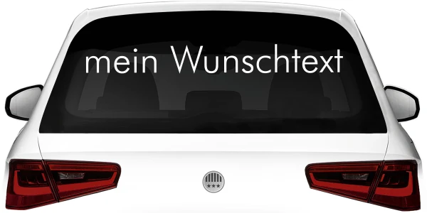 Heckscheibenaufkleber Wunschtext | 22