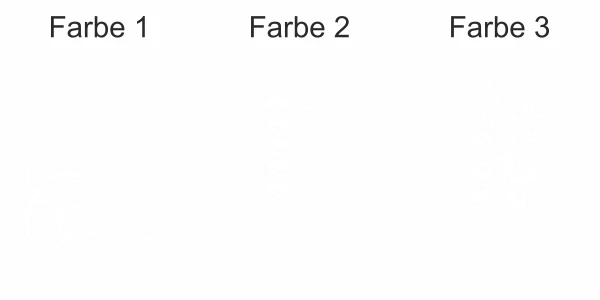 Klebefolie für die Heckscheibe mit buntem Blumenornament - Ansicht Farbauswahl