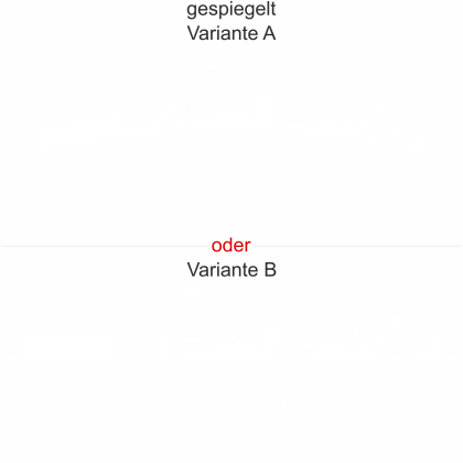 Preview: Autoaufkleber Heckscheibe Dortmund Preview: Dortmunder Skyline als Aufkleber für die Heckscheibe - Ansicht Ausrichtung mit Farbauswahl und Variante