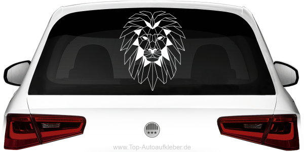 Preview: Heckscheibenaufkleber Geometrischer Löwenkopf Preview: Heckscheibenaufkleber Geometrischer Löwenkopf