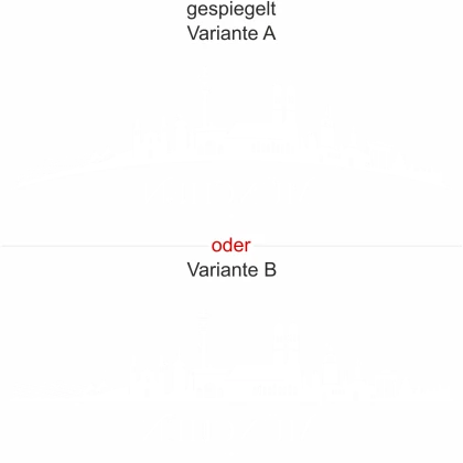 Heckscheibendekor München - Ansicht Ausrichtung und Farbauswahl