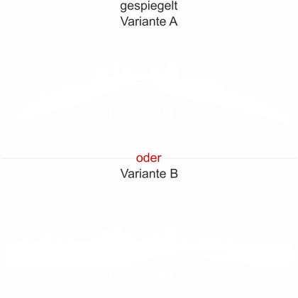 Preview: Heckscheibenaufkleber Skyline Ruhrgebiet - gespiegelt - Ansicht Farbauswahl - Varianten A und B