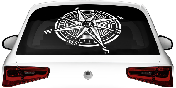 Preview: Heckscheibenaufkleber Windrose