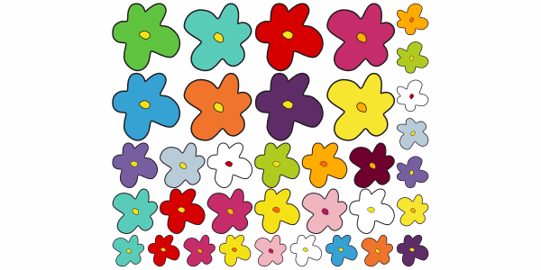 Preview: Hippie Flower Power Blumenaufkleber Set Preview: Hippie Flower Power Blumenaufkleber Set
