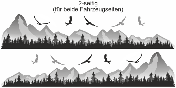 Preview: Klebefolie Bergmassiv | Set für beide Fahrzeugseiten Preview: Klebefolie Bergmassiv | Set für beide Fahrzeugseiten