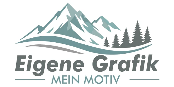 Klebefolie Eigenes Motiv mehrfarbig auf weißer Motorhaube - Beispielbild