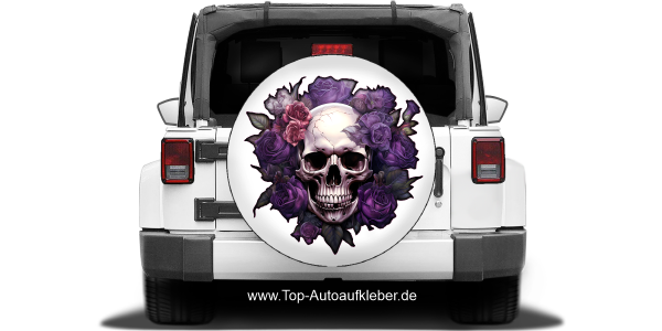 Preview: Klebefolie für Auto Rosen Totenkopf Preview: Klebefolie für Auto Rosen Totenkopf