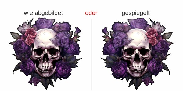 Preview: Klebefolie für Auto Rosen Totenkopf Preview: Klebefolie für Auto Rosen Totenkopf
