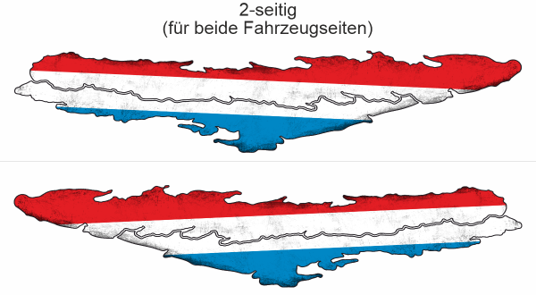 Preview: Klebefolie für Wohnmobil Luxemburg - Ansicht zweiseitig für beide Fahrzeugseiten
