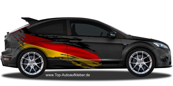 Preview: Klebefolie Team Deutschland | Flaggen Set für beide Fahrzeugseiten Preview: Klebefolie Team Deutschland | Flaggen Set für beide Fahrzeugseiten