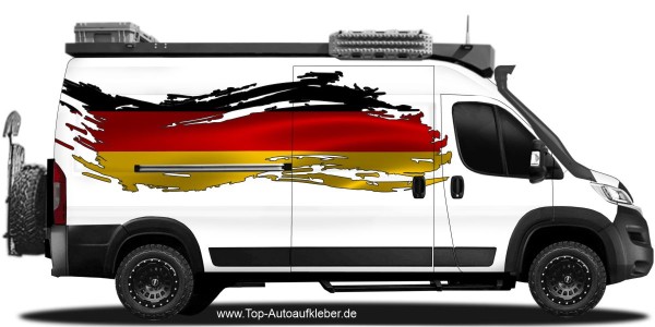 Preview: Klebefolie Team Deutschland | Flaggen Set für beide Fahrzeugseiten Preview: Klebefolie Team Deutschland | Flaggen Set für beide Fahrzeugseiten