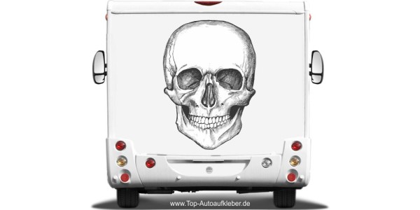 Dekoraufkleber mit Totenkopf