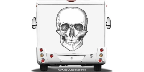 Dekoraufkleber mit Totenkopf