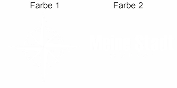 Kompass mit Koordinaten und Wunschtext