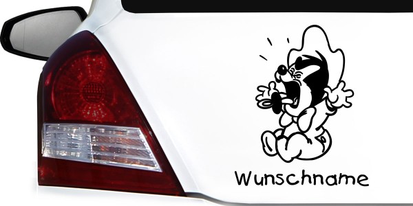 Lustiger Babyaufkleber mit schreiendem Kind