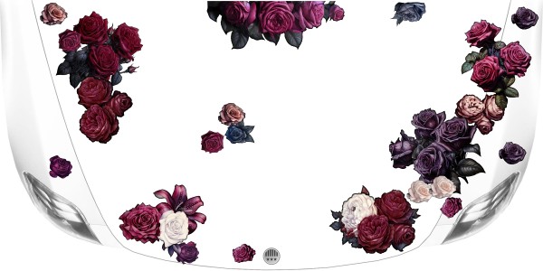 Preview: Motorhauben Aufkleber Rosen