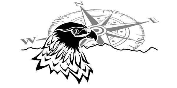 Adler und Kompass als Aufkleber für die Motorhaube