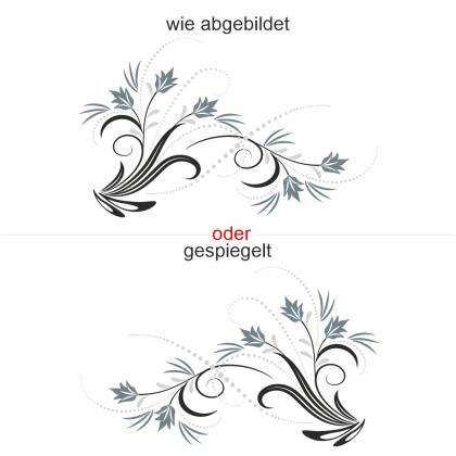 Preview: Motorhaubenaufkleber Blumenornament