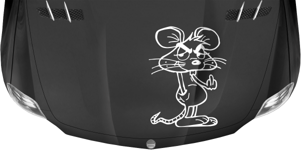 Preview: Motorhaubenaufkleber Coole Maus Preview: Motorhaubenaufkleber Coole Maus