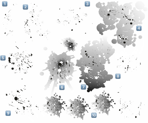 Preview: Motorhaubenaufkleber Farbkleckse | Frei platzierbares Set Preview: Motorhaubenaufkleber Farbkleckse