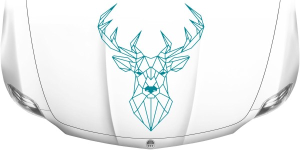 Folie für die Motorhaube mit Hirschkopf Motiv