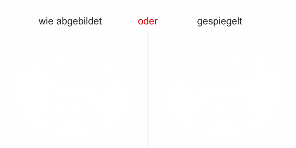 Motorhaubenaufkleber Gletscherbach in der Bergwelt - Ansicht Ausrichtung und Farbauswahl