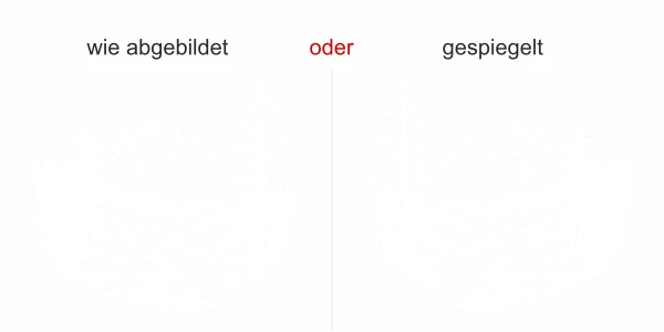 Motorhaubenaufkleber Gletscherbach in der Bergwelt - Ansicht Ausrichtung und Farbauswahl