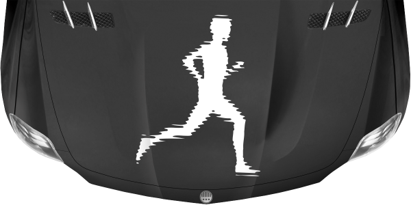 Preview: Autoaufkleber Motorhaube Laufen