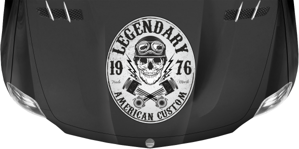 Preview: Motorhaubenaufkleber Legendary American Custom