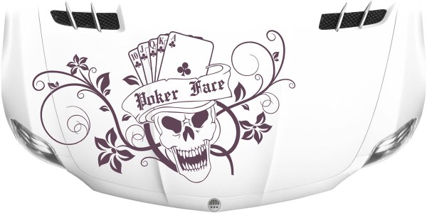 Preview: Motorhaubenaufkleber Poker Face