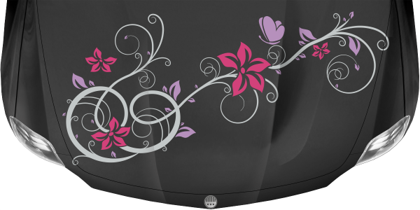 Preview: Motorhaubenaufkleber Rankenornament
