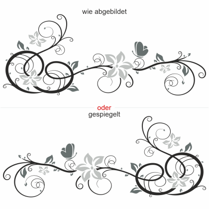 Preview: Motorhaubenaufkleber Rankenornament