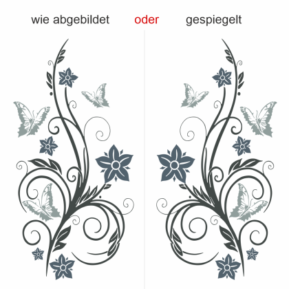 Preview: Motorhaubenaufkleber Schmetterlingsdekor