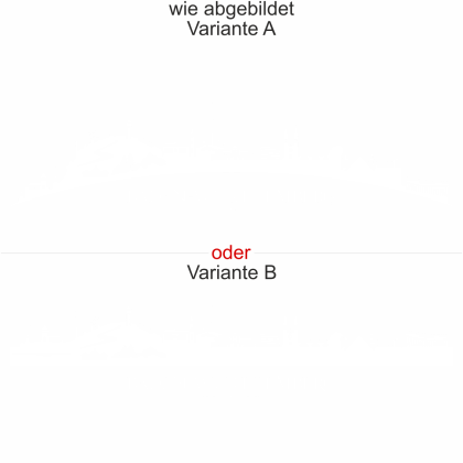 Preview: Motorhaubenaufkleber Skyline Baden-Württemberg - wie abgebildet - Ansicht Farbauswahl - Varianten A und B