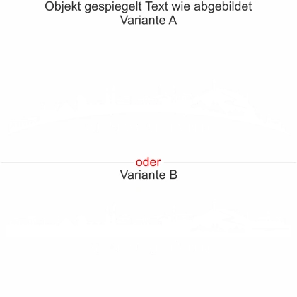 Motorhaubenaufkleber Skyline Baden-Württemberg - gespiegelt - Text wie abgebildet - Ansicht Farbauswahl - Varianten A und B