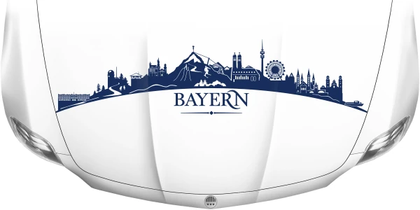 Motorhaubenaufkleber Skyline Bayern