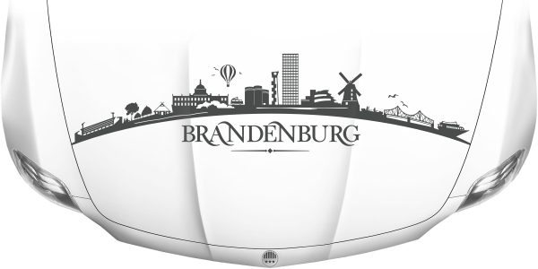 Motorhaubenaufkleber Skyline Brandenburg