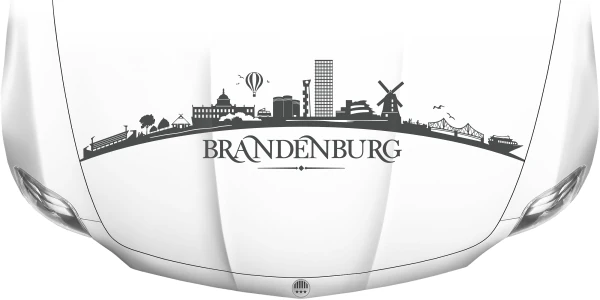 Motorhaubenaufkleber Skyline Brandenburg