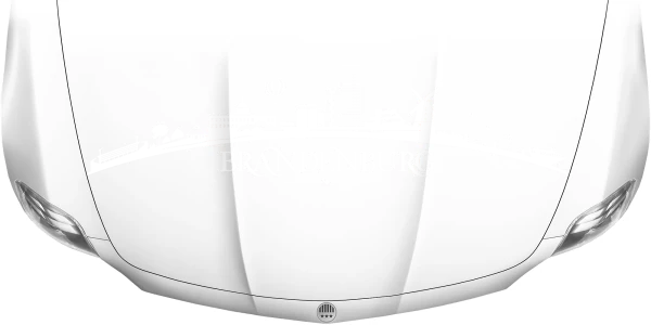 Motorhaubenaufkleber Skyline Brandenburg auf heller Motorhaube - Ansicht Farbauswahl