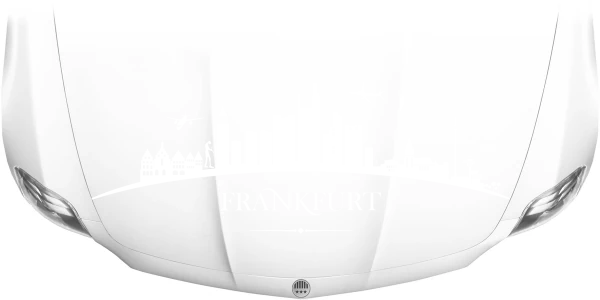 Motorhaubendekor mit Skyline von Frankfurt