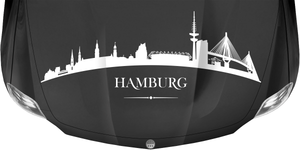 Preview: Motorhaubendekor Skyline Hamburg Preview: Motorhaubendekor Skyline Hamburg
