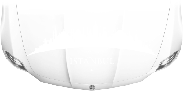Preview: Motorhaubendekor Skyline Istanbul Preview: Istanbuler Skyline als Aufkleber für die Motorhaube - Ansicht Farbauswahl
