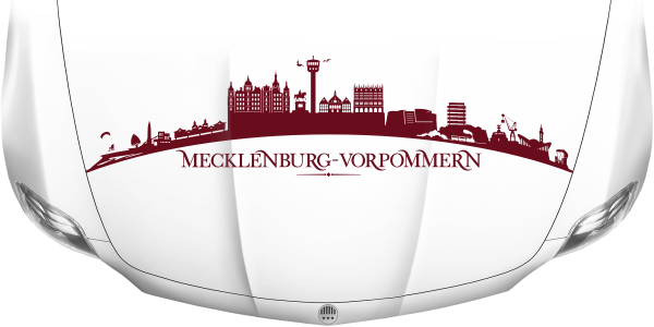 Motorhaubenaufkleber Skyline Mecklenburg-Vorpommern