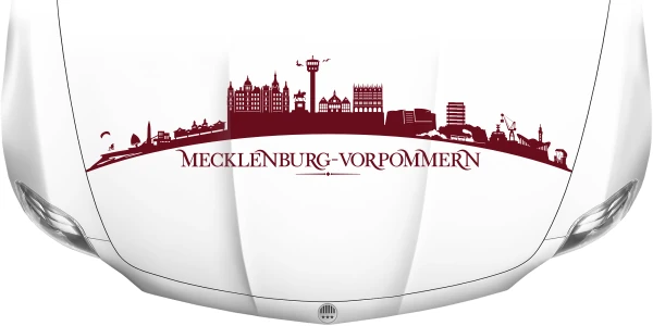 Motorhaubenaufkleber Skyline Mecklenburg-Vorpommern