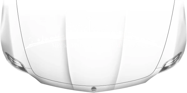 Motorhaubenaufkleber Skyline Mecklenburg-Vorpommern auf heller Motorhaube - Ansicht Farbauswahl