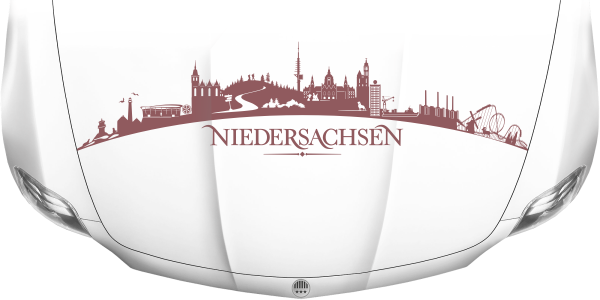 Motorhaubenaufkleber Skyline Niedersachsen