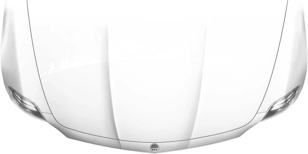 Motorhaubenaufkleber Skyline Niedersachsen auf heller Motorhaube - Ansicht Farbauswahl